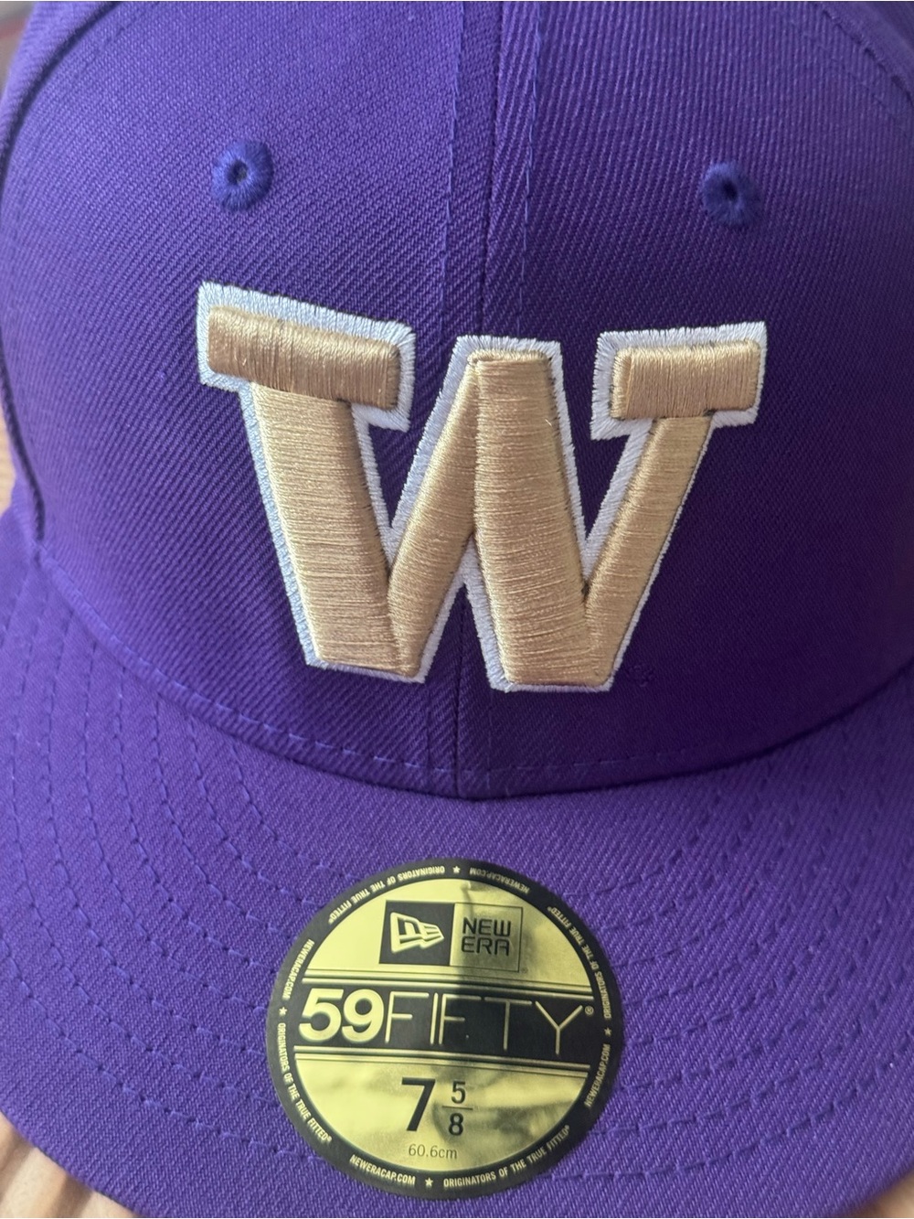 Washington Huskies Purple Blossom 59FIFTY Fitted Hat Size 7 5/8
